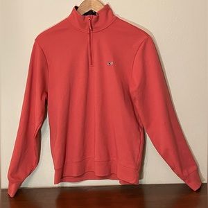 Vineyard Vines men’s red quarter zip sweatshirt jacket